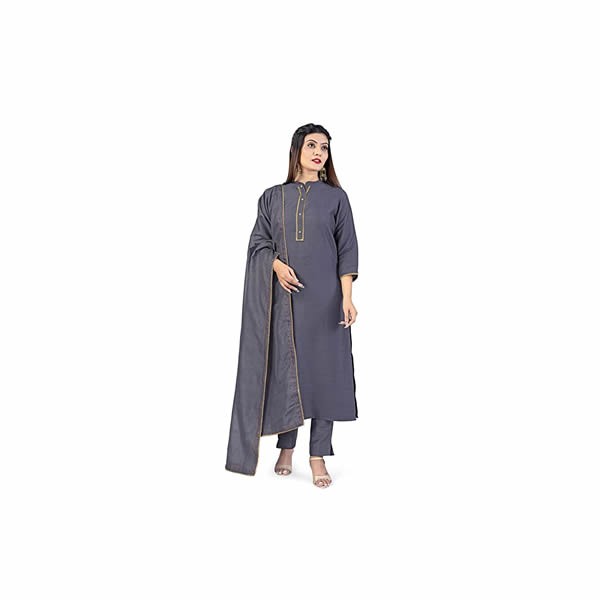 Women's Sky Crepe Silk Salwar Suit Set 0
