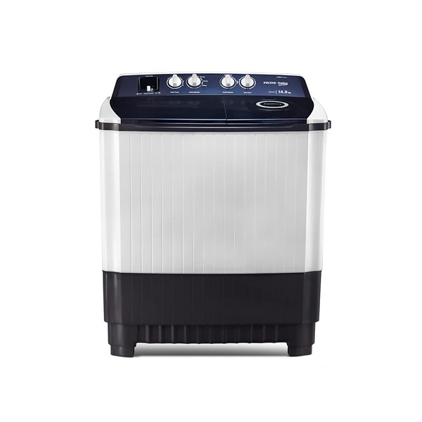 Voltas Beko 14 kg 5 Star Semi Automatic Top Load Washing Machine (WTT140AGRT, Gray)