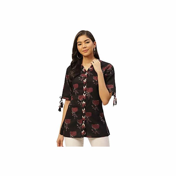 Women's Cotton Solid Regular Fit Casual Shirt Tops