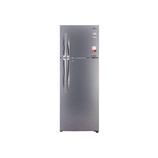 LG 360 L 3 Star Inverter Linear Frost-Free Double Door Refrigerator (GL-T402JDS3, Dazzle Steel, Convertible)