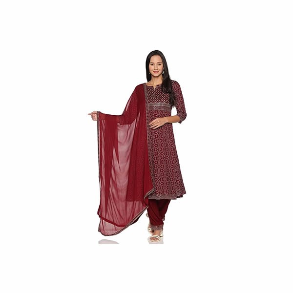 Women's Rayon Kurta Pant with Dupatta Set