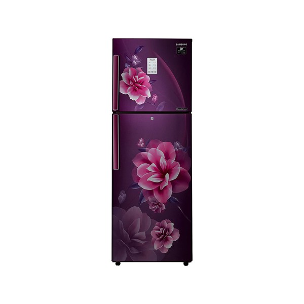 Samsung 253 L 2 Star Inverter Frost-Free Double Door Refrigerator (RT28T3932CR/HL, Camellia Purple, Convertible)
