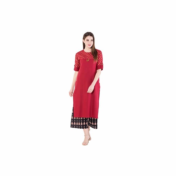 Women's Cotton Kurta With Palazzo Set1