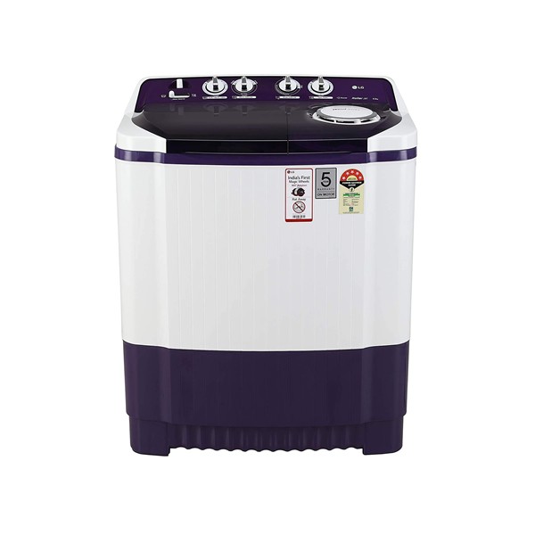 LG 8.5 Kg 5 Star Semi-Automatic Top Loading Washing Machine (P8535SPMZ, Purple, Roller Jet Pulsator), Large