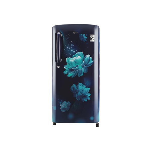 LG 190 L 4 Star Inverter Direct-Cool Single Door Refrigerator (GL-B201ABCY, Blue Charm, Moist 'N' Fresh)
