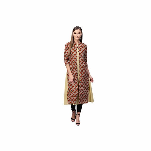 Women's Cotton Paisley A-Line Kurta