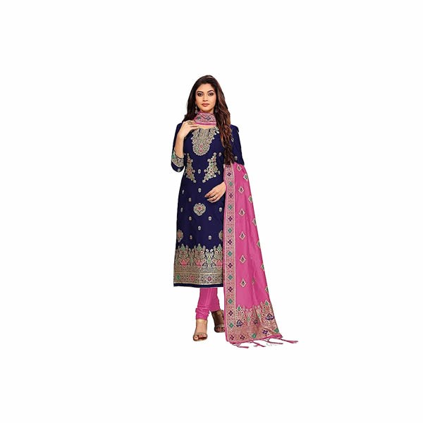 Women's Jacquard Silk Salwar Suit Un-Stitched