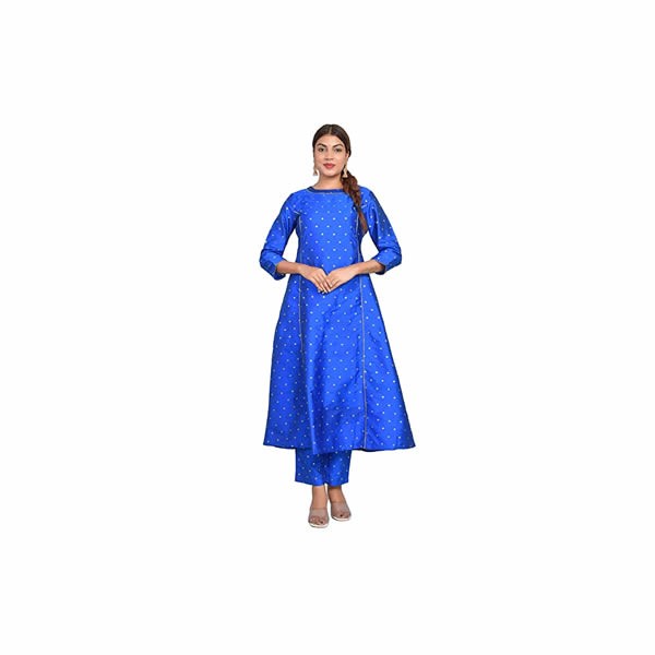 Women Satin Kurta Gown & Pant