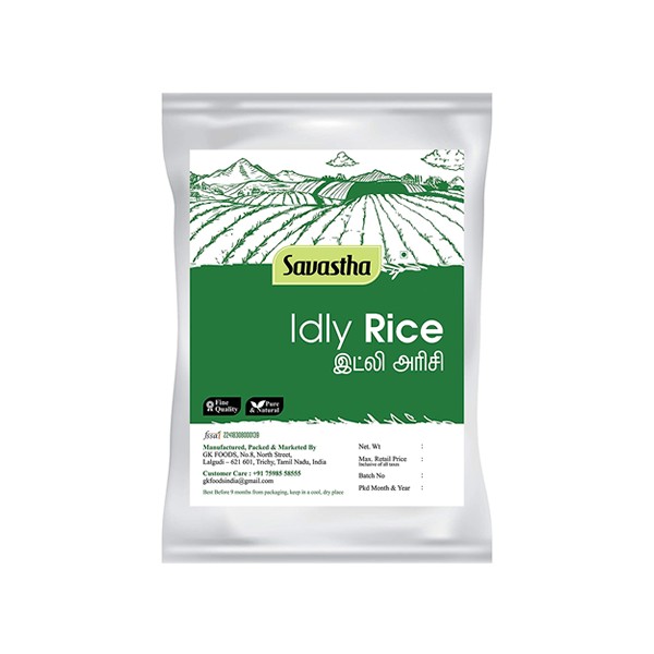Savastha Natural Premium Single Origin Idly and Dosa Rice - for Making Soft and Fluffy Idli and Dosas. 2 Kg