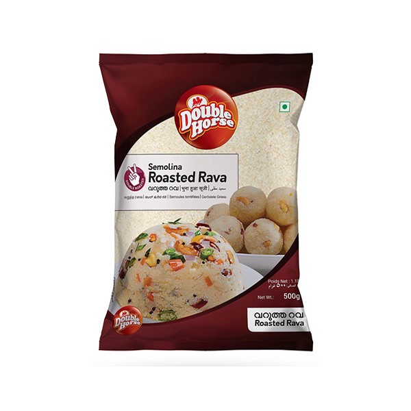 Double Horse Double Roasted Rava Roasted sooji Semolina 500 Gram | Export Quality