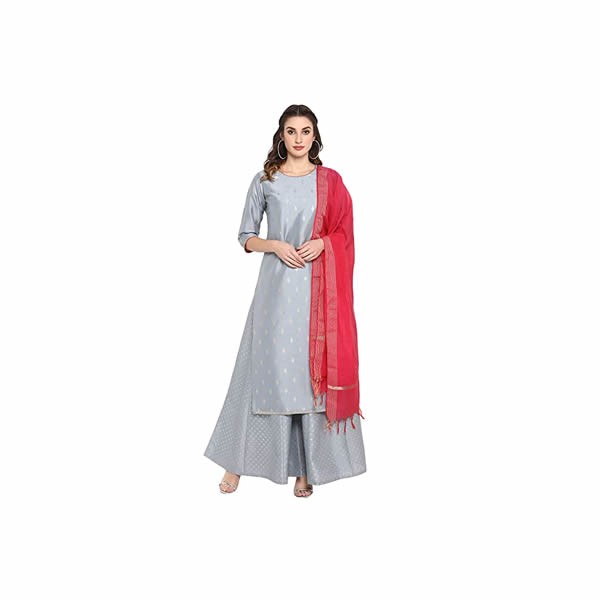 Women Poly Silk Kurta with Palazzo
