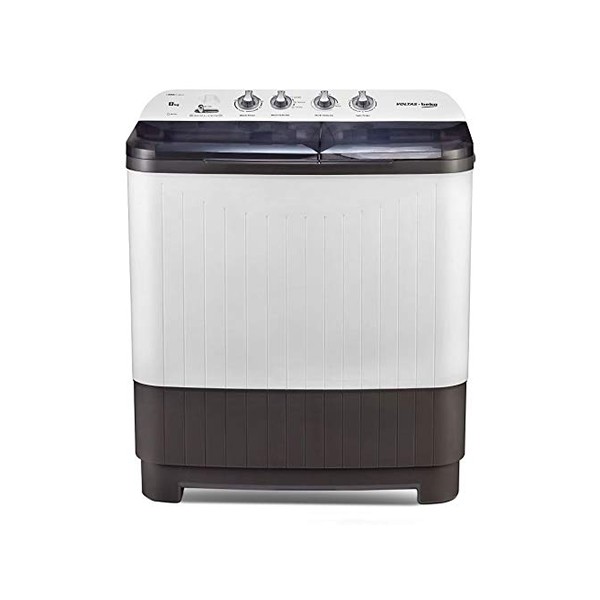 Voltas Beko 8 kg Semi-Automatic Top Loading Washing Machine (WTT80DGRT, Gray) 2020