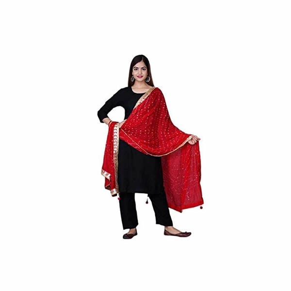 Women's Rayon Solid Straight Kurta, Plazzo Pant with Chundri Dupatta Kurti Set
