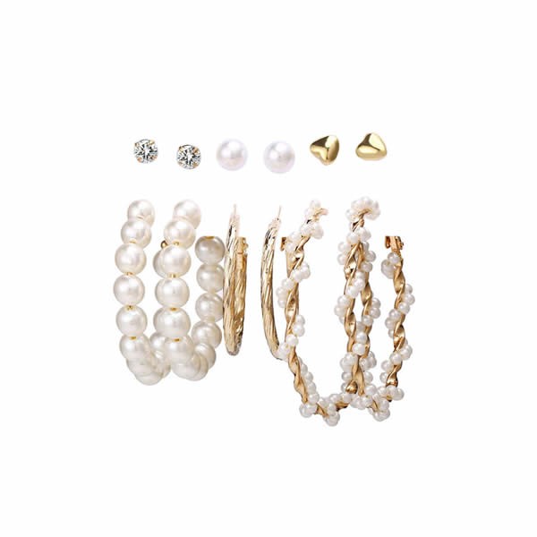 Jewels Galaxy Brass Pearl Earrings For Women