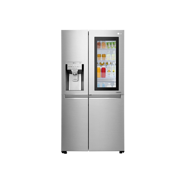 LG 668 L InstaView Door-in-Door Wi-Fi Inverter Side-by-Side Refrigerator (GC-X247CSAV, Noble Steel)