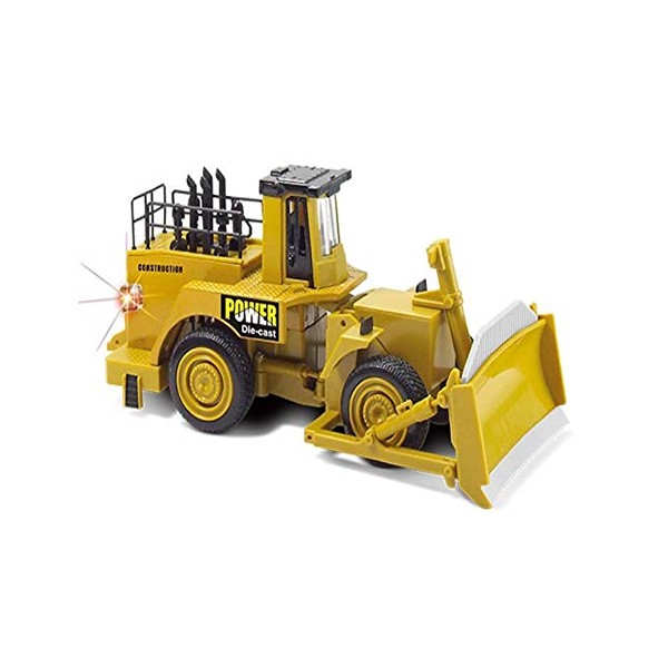 IndusBay® Road Construction Grader Dump Truck Toy for Kids 8 Inches Metal Alloy Diecast Pull Back Constrution Truck Vehicle with Light Sound for Boys