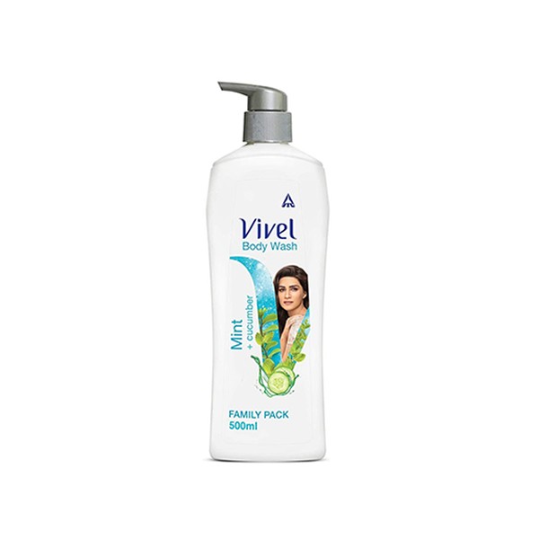 Vivel Body Wash, Mint & Cucumber Shower Crème , 500ml Pump
