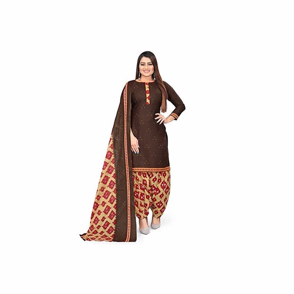 Women's Cotton Printed Unstitched Salwar Suit Material0